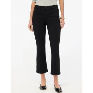 NWT J. Crew Petite Flare Crop Black Jean All-day Stretch